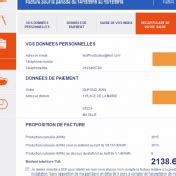 oasolaire facturation|FACTURATION S21 ou INSTALLLATION INFERIEURE A 250 .